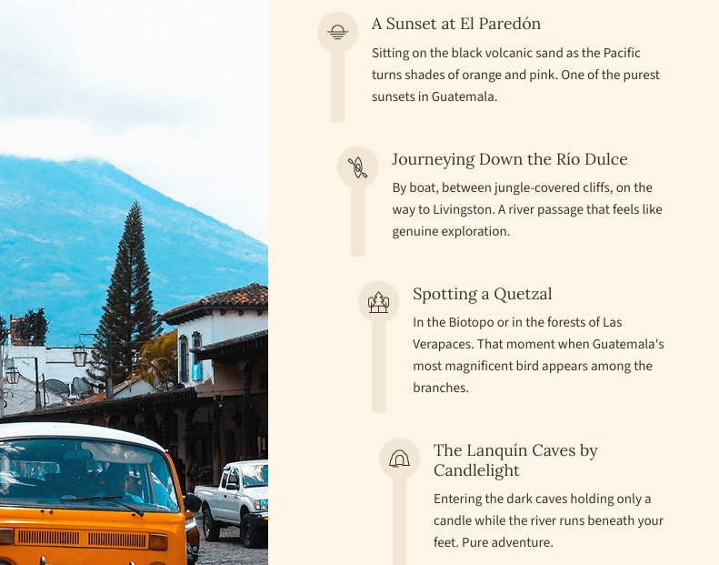 Ebook page with must-do experiences